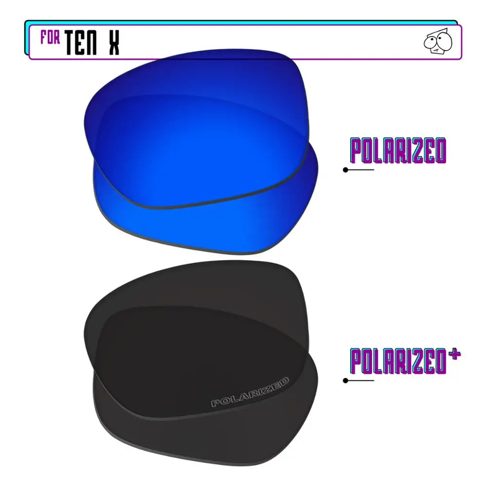 

Поляризованные Сменные линзы EZReplace для солнцезащитных очков Oakley Ten X-черные P Plus-темно-синие P