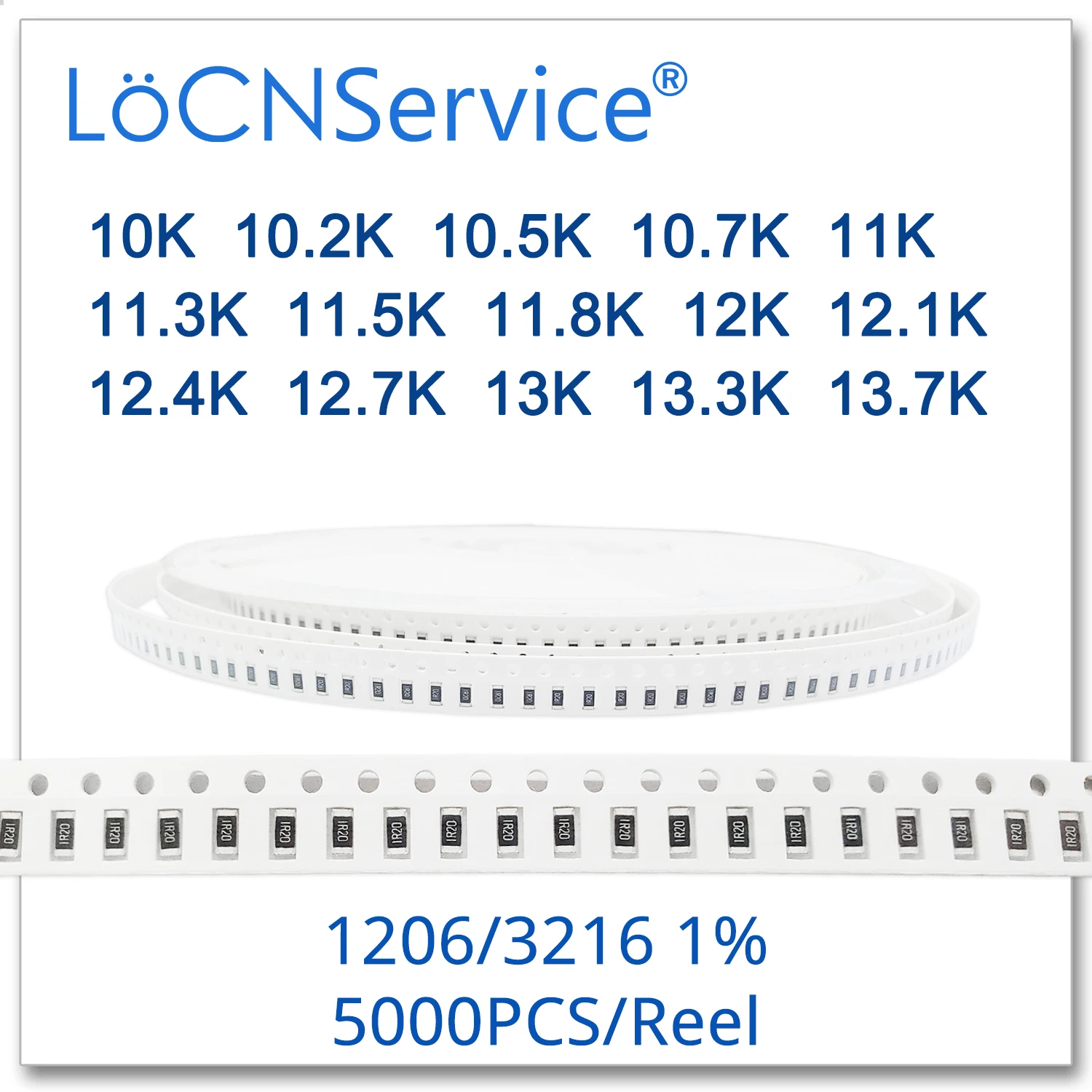 LoCNService 1206 1% 5000 шт. 10K 10 2 K 5 7 11K 11 3 12K 8 12 1 4 13K 13 3216 резистор Ом|Запасные части| |