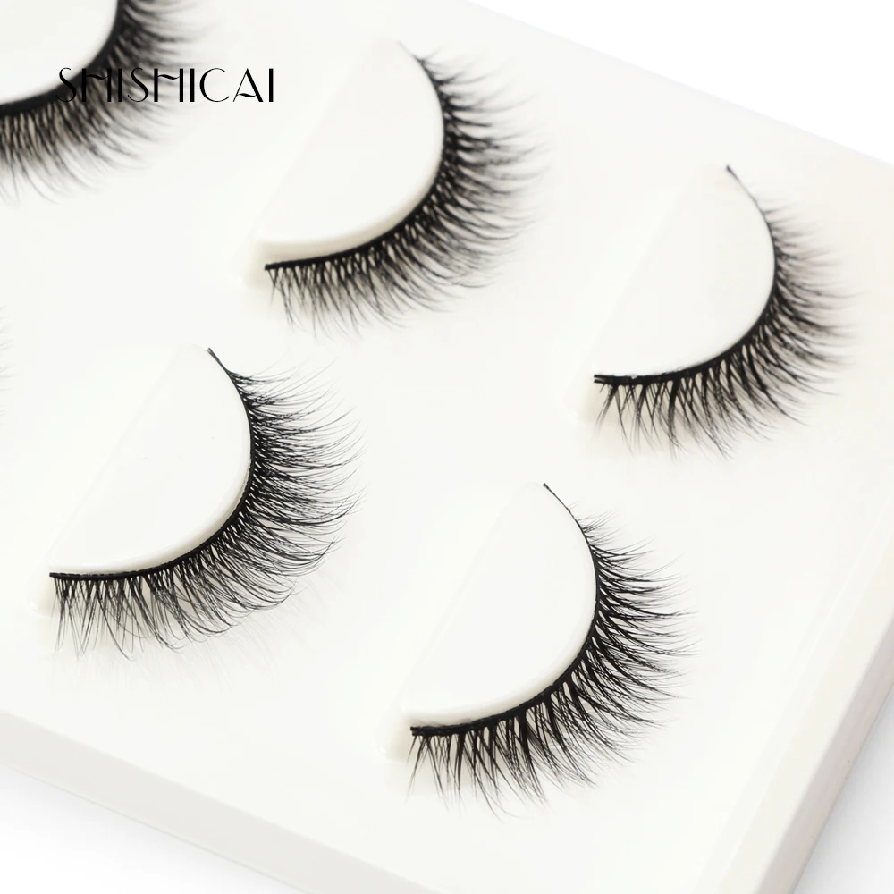 3 пары Объемные Накладные ресницы из норкового волоса длинные грязный макияж