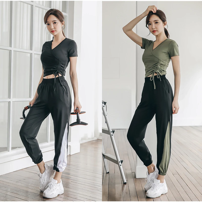 Новый женский спортивный костюм спортивная одежда армейского зеленого и черного