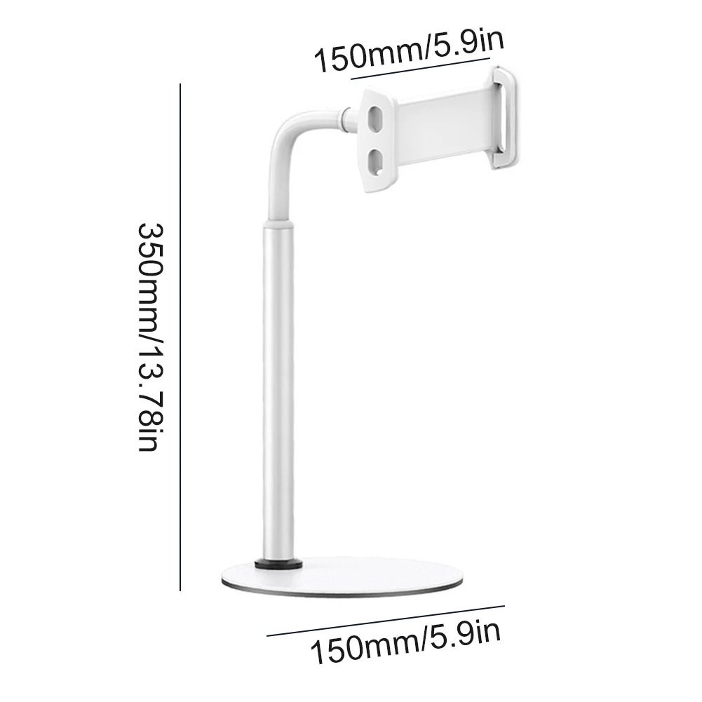 

New Phone Holder Tablet Stand Adjustable Phone Riser Flexible Clamp Mount Bracket With Stable Base For IPhone IPad Height Angle