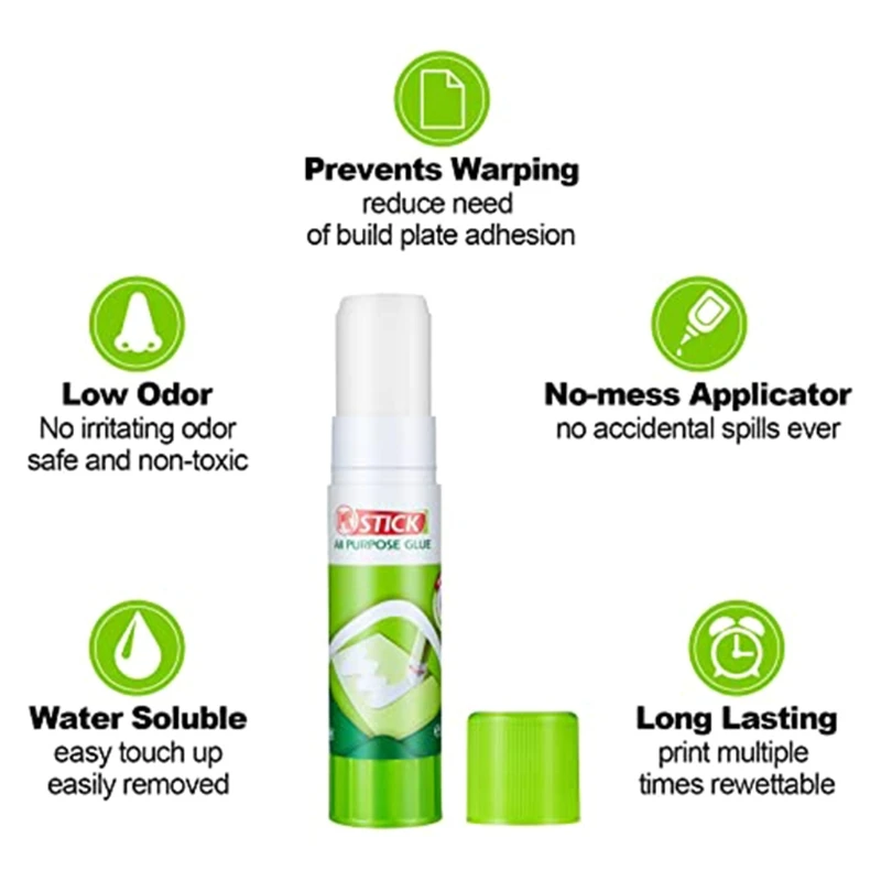 

X37A 3D Printer Glue Sticks PVP Solid Glue Sticks for 3D Printer Hot Bed Removing Printing Models
