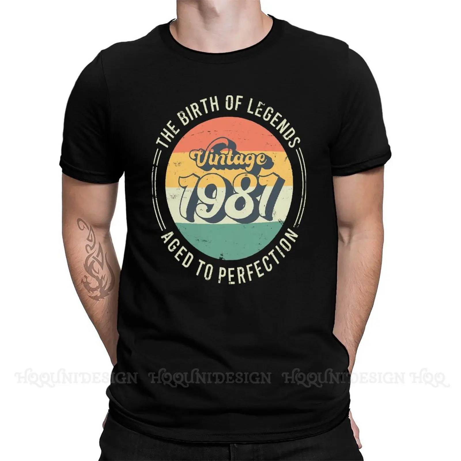 

Vintage 1981, 40th Birthday The Birth Of Legends Print Cotton T-Shirt Camiseta Hombre Born in 1981 Men Fashion Streetwear Shirts