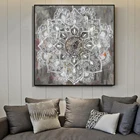 Абстрактная мандала, цветок, постер, холст, живопись, принт, Куадрос, искусство, украшение на стену, роспись для современного дома, гостиной, Декор, без оборки