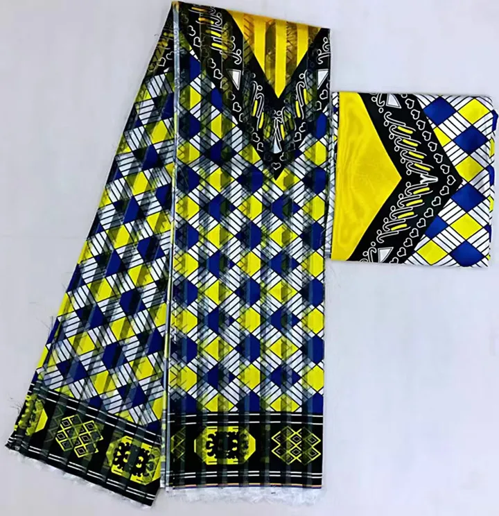 african fabric pure silk organza abkara wax print 2+4yards ribbon for dress MM-B1 | Дом и сад