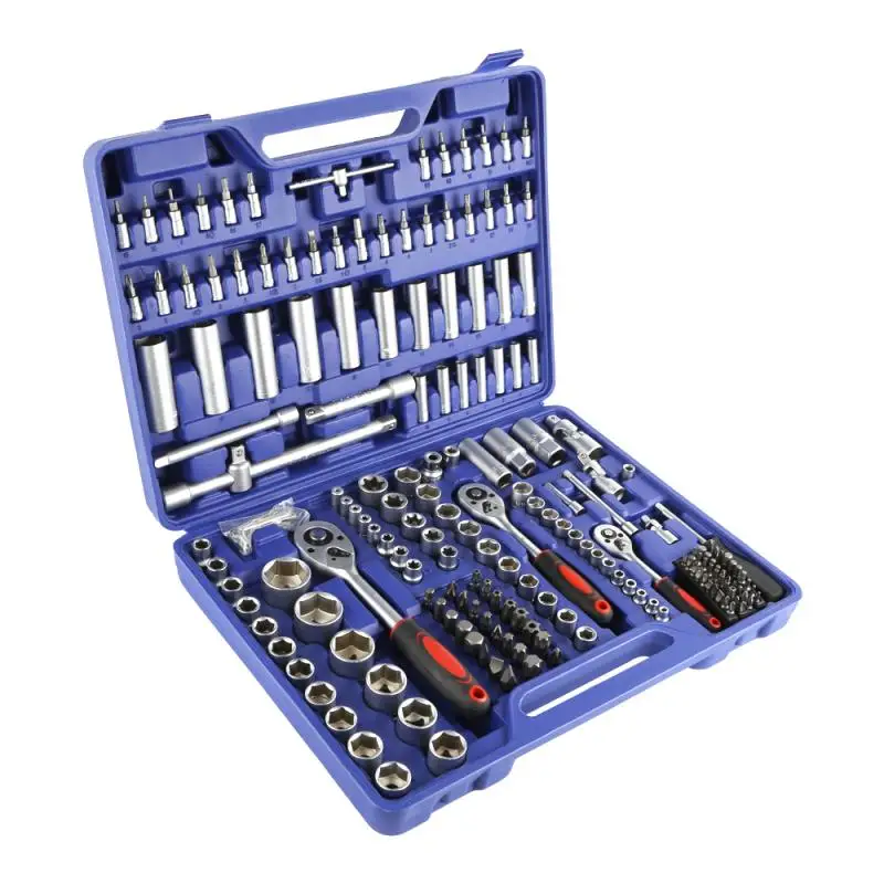 

Набор торцевых гаечных ключей, 192 шт., ручные инструменты для ремонта автомобиля, набор инструментов, набор торцевых ключей, гаечные ключи HWC