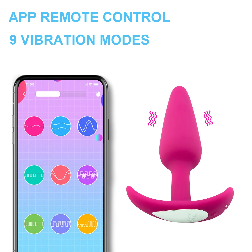 Bluetooth APP Anal Plug Vibrator Music Video Control Sex Toy For Adults Male Prostate Massage Female Dildo Butt | Красота и здоровье