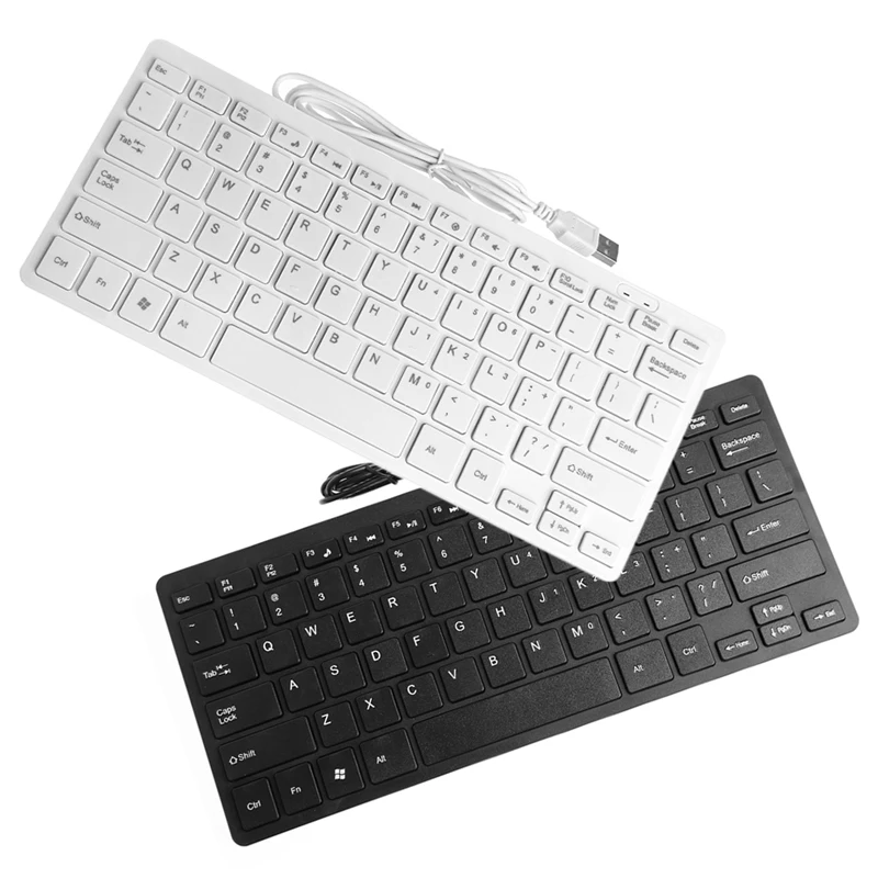 

Mini Slim Multimedia USB Wired External Keyboard For Notebook Laptop PC Computer