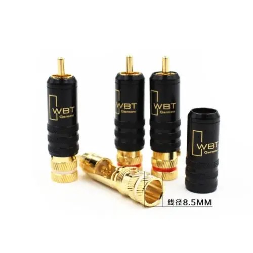 

2 шт., высококачественные Позолоченные разъемы RCA