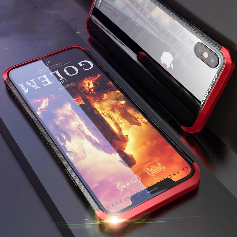 Металлический чехол для iPhone XS MAX тонкий алюминиевый бампер пластиковый