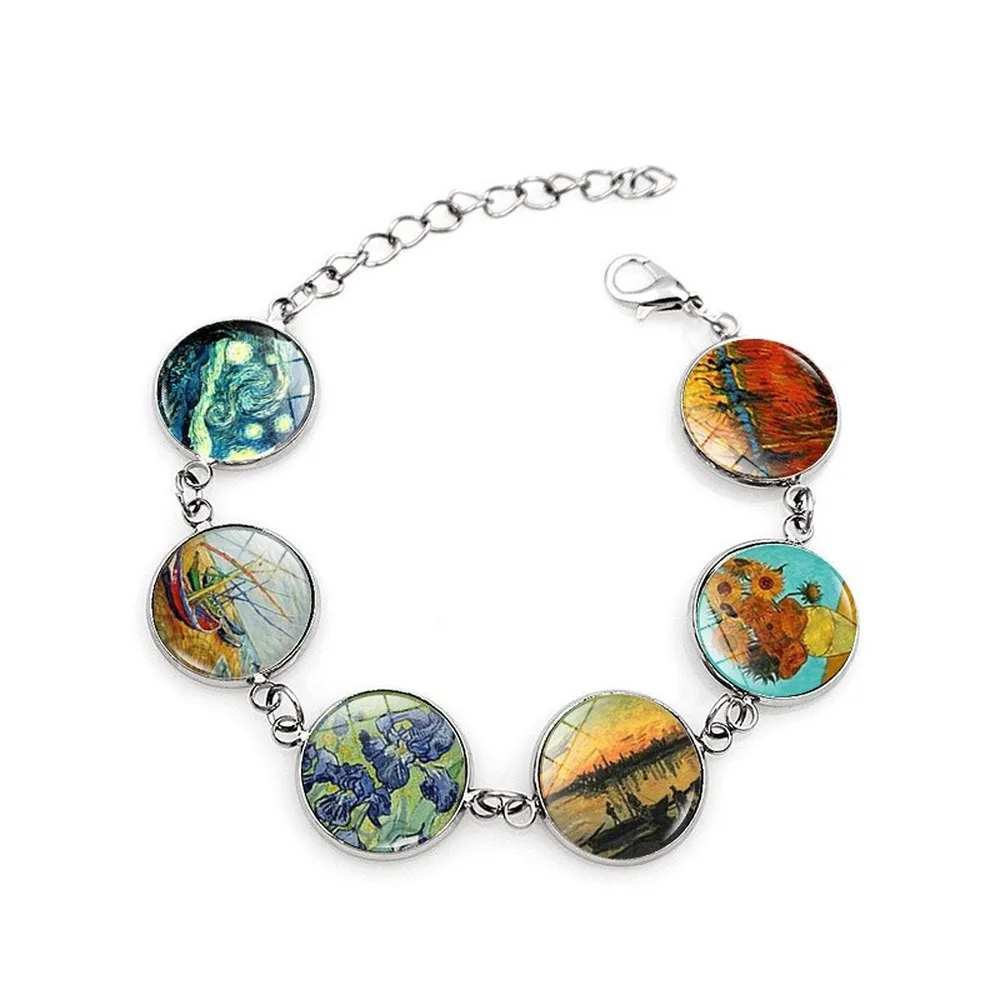 

Bracelet Accessories Van Gogh Starry Time Gem Bracelet Vintage Glass Crystal Bracelet Jewelry Bracelets For Women