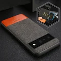 Чехол для телефона LANGSIDI Canvas Leather Magnetic, чехол для Google Pixel 6 Pro 6 5 4A 5g 5A, противоударный защитный чехол для Pixel 4A - фото