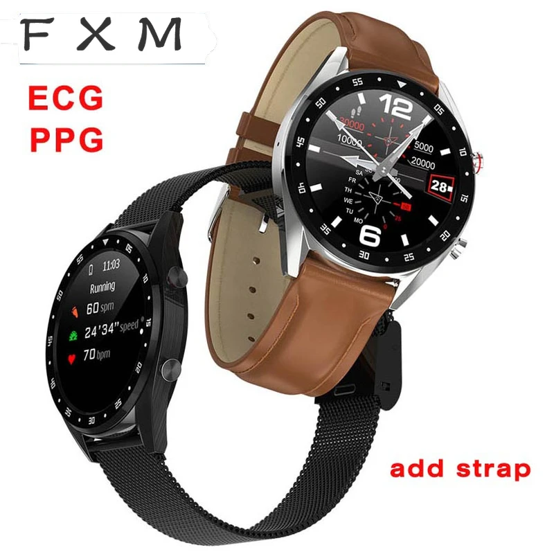 

L7 Bluetooth Smart Uhr Men EKG + PPG HRV Herz Rate Blutdruck Monitor IP68 Wasserdichte Smart Armband Android IOS digital watch