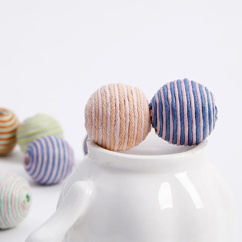 Missxiang 10pcs Round Wooden Beads Mix Handmade Winding 20mm ball Can Chew DIY Nursing Jewelry Organic Teething Bracelet beads | Украшения