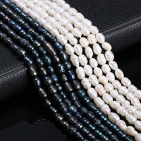 natural freshwater cultured pearls beads rice shape 100 natural pearls for jewelry making diy necklace bracelet accessories