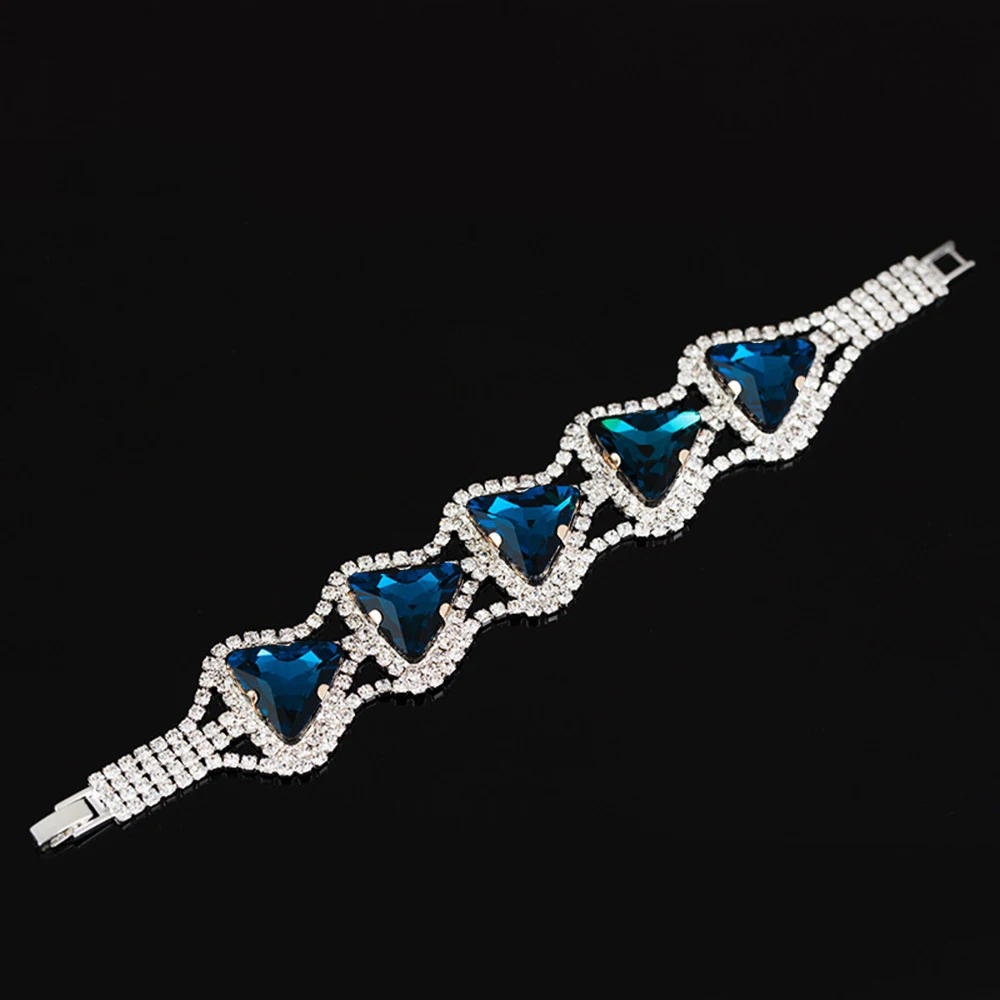 AINAMEISI Crystal Bracelets &amp Bangles Wedding Jewelry Rhinestone Party Gift Gold Bridal Charm bracelets Women Accessories | Украшения и