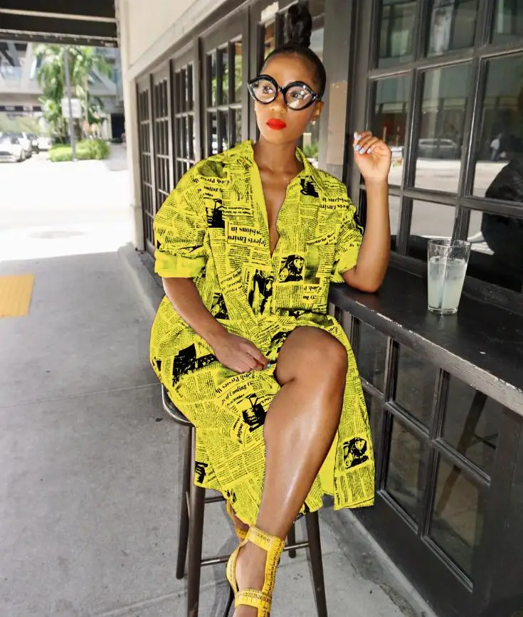 Женские осенне-зимние свободные длинные рубашки с длинными рукавами и принтом