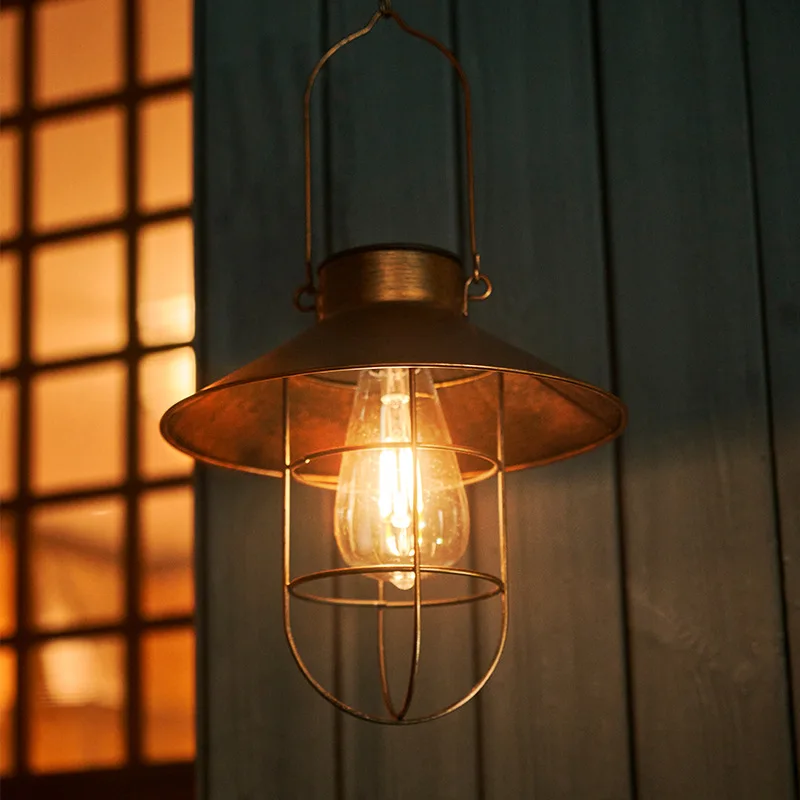 

Solar Led Light Outdoor Waterproof Retro Suspended Solar Energy Lantern Terrace Decoration Sunlight Landscape Light Garden Decor