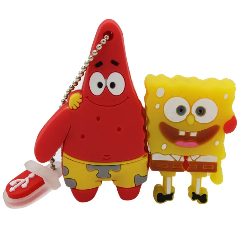 Red USB флеш-накопитель с надписью ME с героями мультфильмов, 64 ГБ, USB флеш-накопитель Губка Боб, 4 ГБ, 8 ГБ, 16 ГБ, 32 ГБ, флешка, Usb 2,0 - Цвет: Red