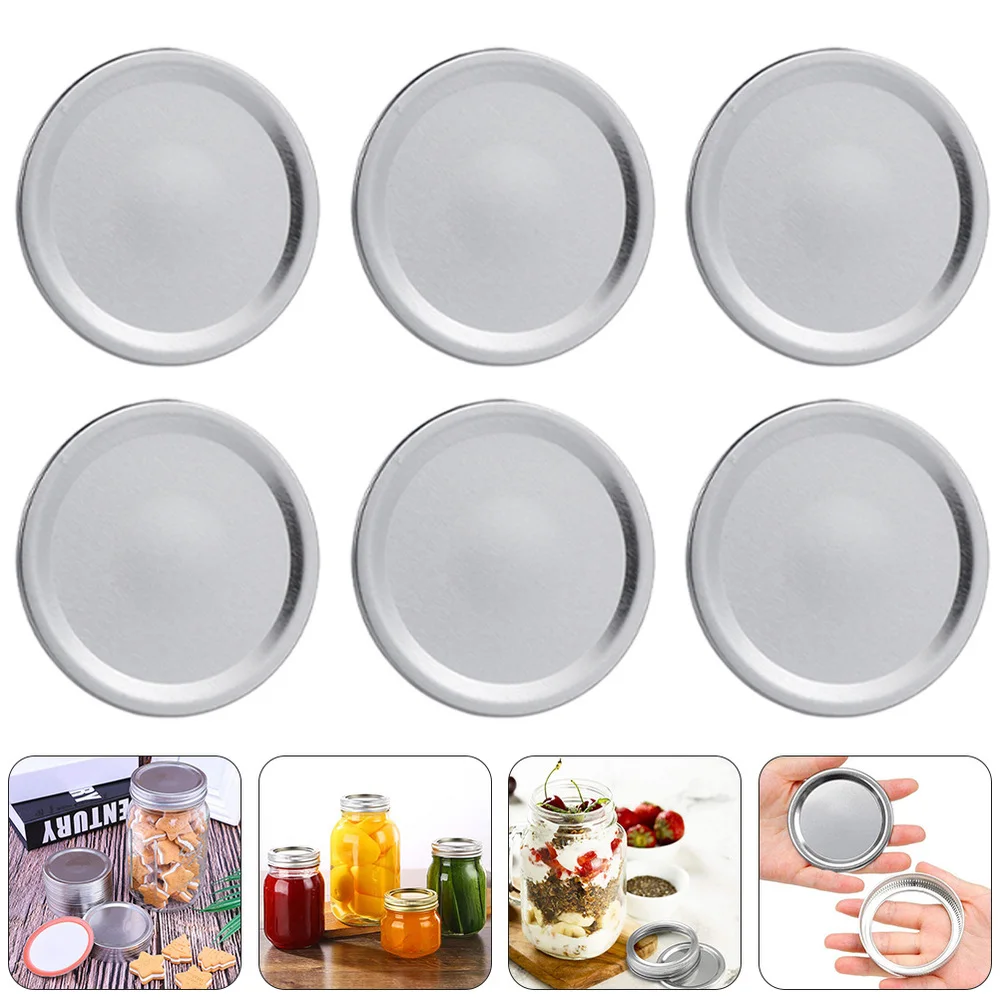 

54pcs Can Lids Leak Proof Storage Can Covers Caps Disc for (Silver)