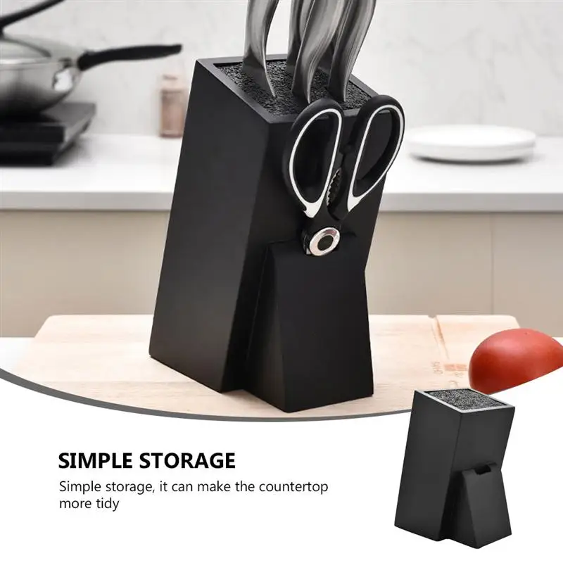 

1 Pc Detach-Able Knives Rack Practical Kitchen Cutter Storage Holder Knife Stand Knife Holder Wall Storage Rack(Black)