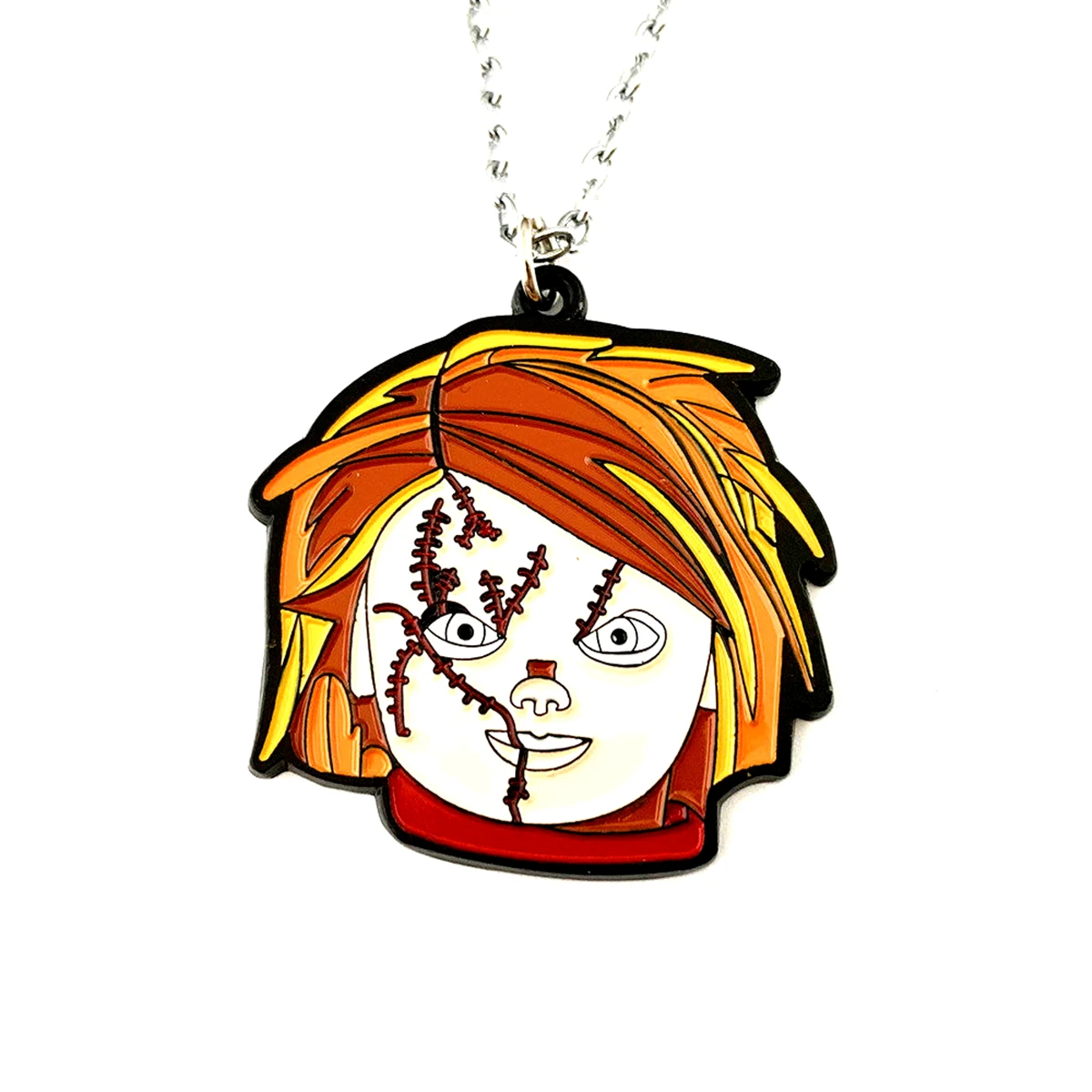 

HBSWUI Chucky Face Horror Necklace Classic TV Movies Cartoon anime Cosplay High Quality Metal Fashion Jewelry Woman/Boy Gift