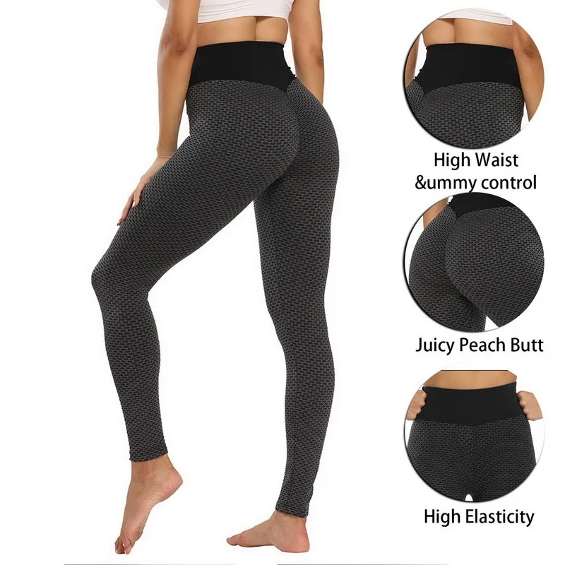

Seamless Fitness Women Leggings Fashion Patchwork Print High Waist Elastic Push Up Ankle Length Polyester Leggings 2021