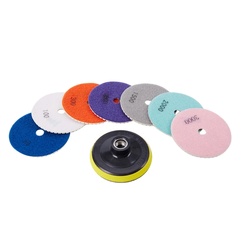 8 шт. 4-дюймовые Алмазные полировальные колодки для гранита мрамора бетона камня |