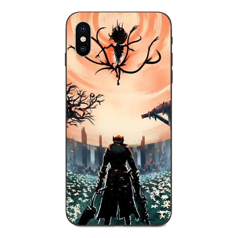 Мягкий Силиконовый ТПУ чехол для Apple iPhone X XS Max XR 4 4S 5 5S SE 6 6S 7 8 Plus черный с темной
