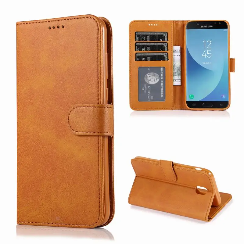 Yellow Case Кожаный чехол кошелек для samsung Galaxy J5 j530, высококачественный телефона чехол на самсунг j5 J 5 530 Etui - Цвет: Yellow Case