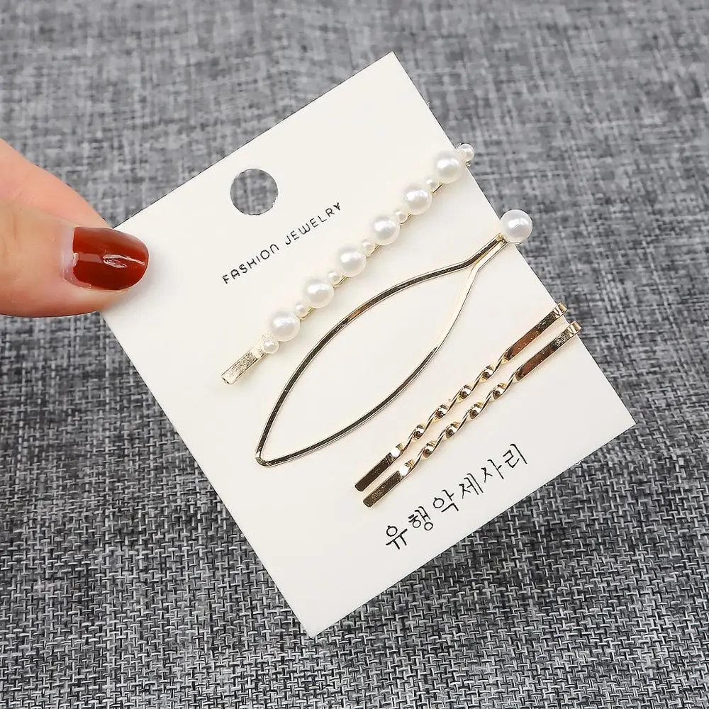 Минималистичная металлическая заколка для волос Геометрическая шпилька