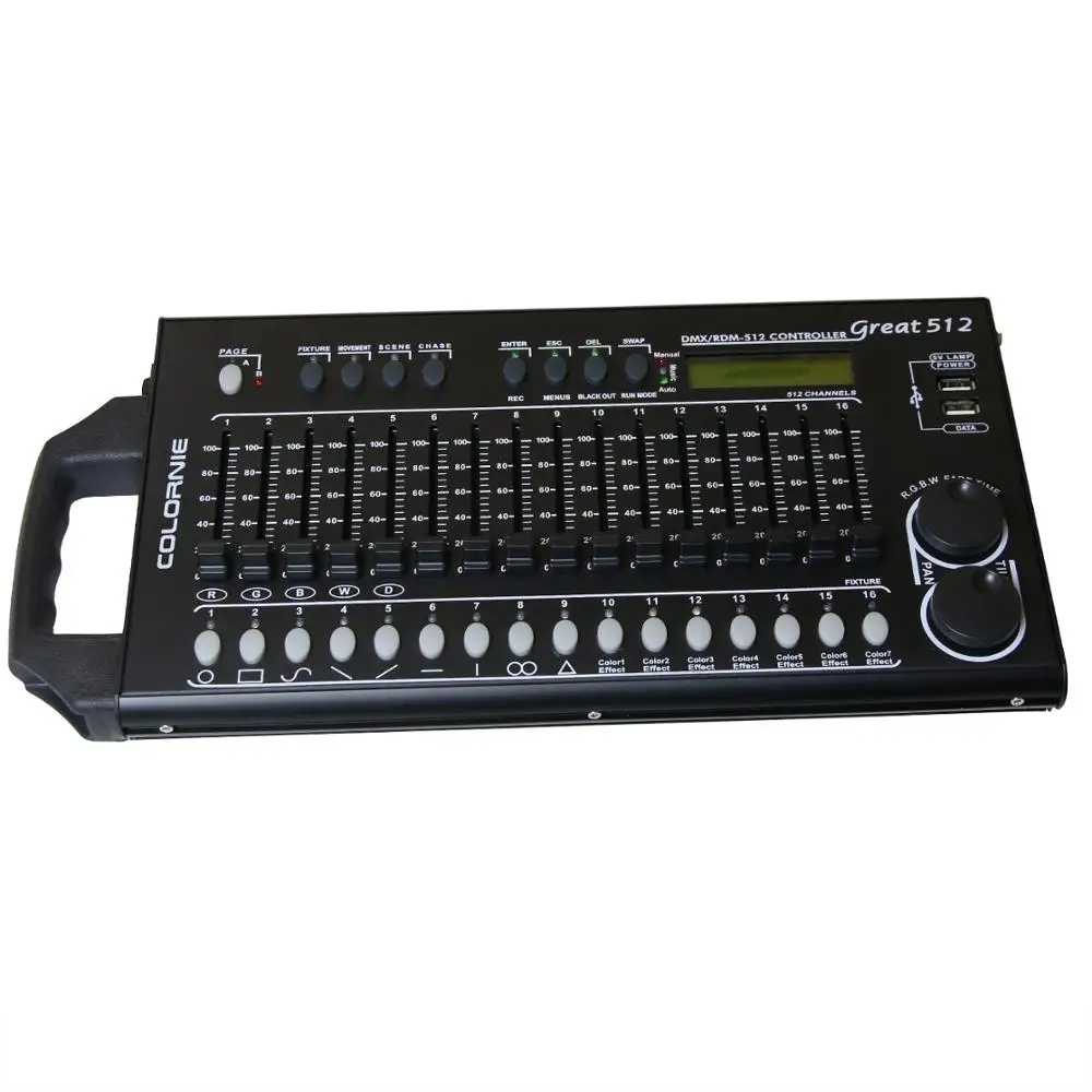 Контроллер DMX и RDM 512 каналов консоль Dmx512 для сценического освещения работает с USB