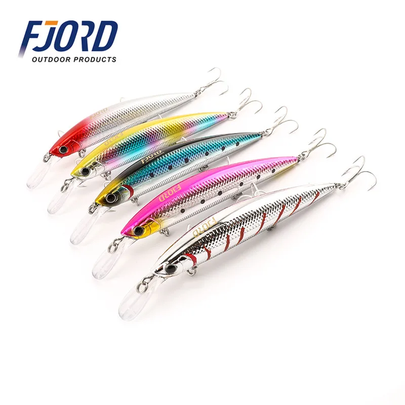 Качество 5 шт. 110 мм 37 г Minnow лазер жесткий Профессиональный морской воды SwimBait искусственные приманки оборудованные крючки Тонущая Рыбалка