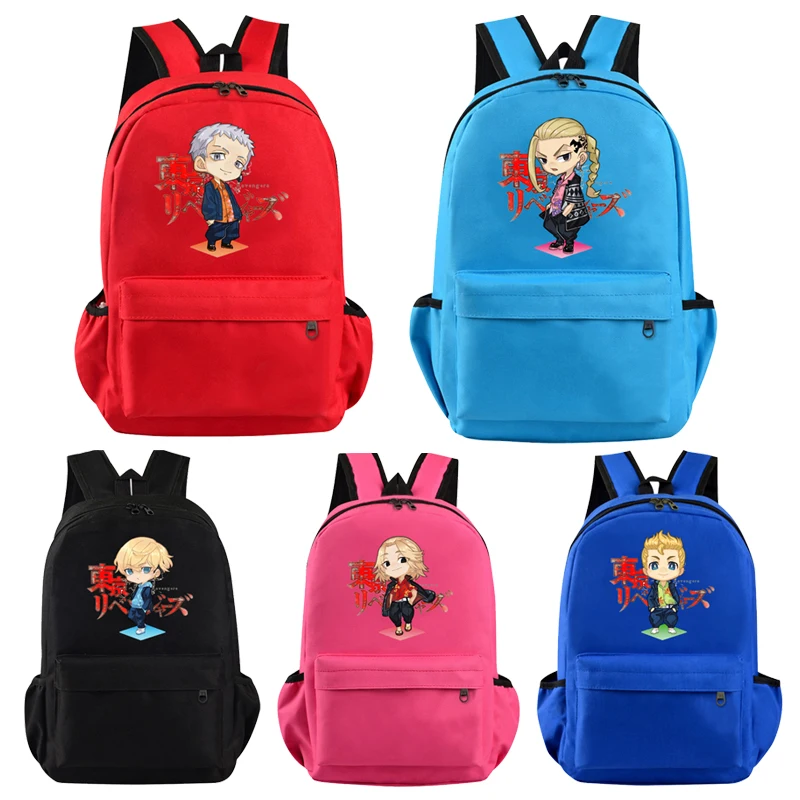 Рюкзак для мальчиков и девочек с рисунком из аниме Токио, школьный ранец брезентовый, вместительные дорожные сумки для подростков
