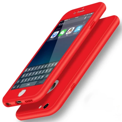 Мягкий силиконовый чехол с полным покрытием 360 для iPhone 5 5S 5SE 6 S 7 Plus защитный из ТПУ