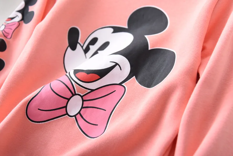 Футболка с Микки Маусом для детей костюм мальчиков и девочек Весенняя хлопковая