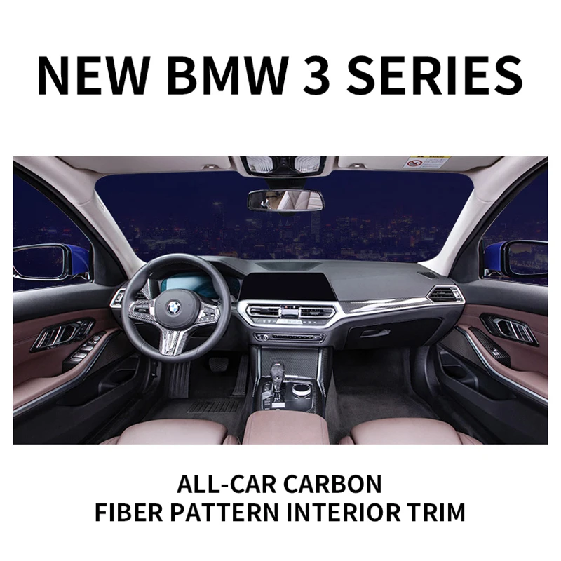 Внутренняя отделка из углеродного волокна Yimaautotrims для BMW 3 серии G20 2019 2020