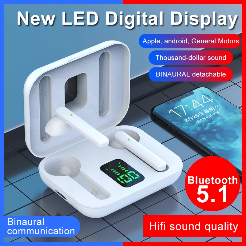 DS-T03 Bluetooth-наушники; Стереонаушники с шумоподавлением; Сенсорное управление светодиодный ным сенсорным цифровым дисплеем; Гарнитура для спо... (art.: 3920b2bd23384) - 3920b2bd23384