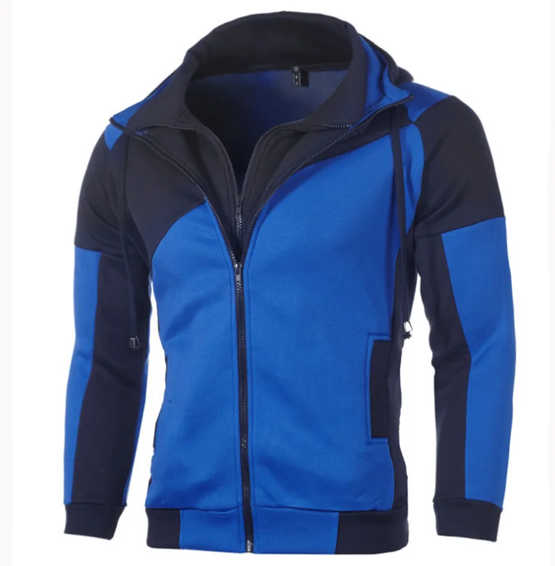 

2021 New Spring Autumn Fashion ford Blue Sweatshirt Casual Jacket Double Zipper Hoodie Cotton Cosplay Sweatshirts 12