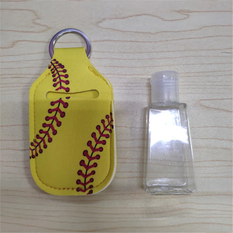 

1pc Hand Sanitizer Holder 30ml Bottle Holder Travel Bottle Refillable Containers Flip Cap Reusable Bottles with Keychain Carrier