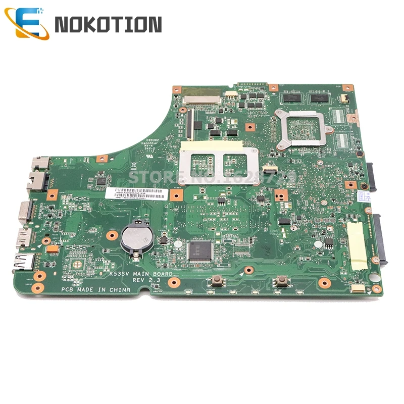 Материнская плата NOKOTION для ноутбука Asus K53S X53S A53S K53SV REV 2 3 материнская ПК HM65 DDR3 GT520M