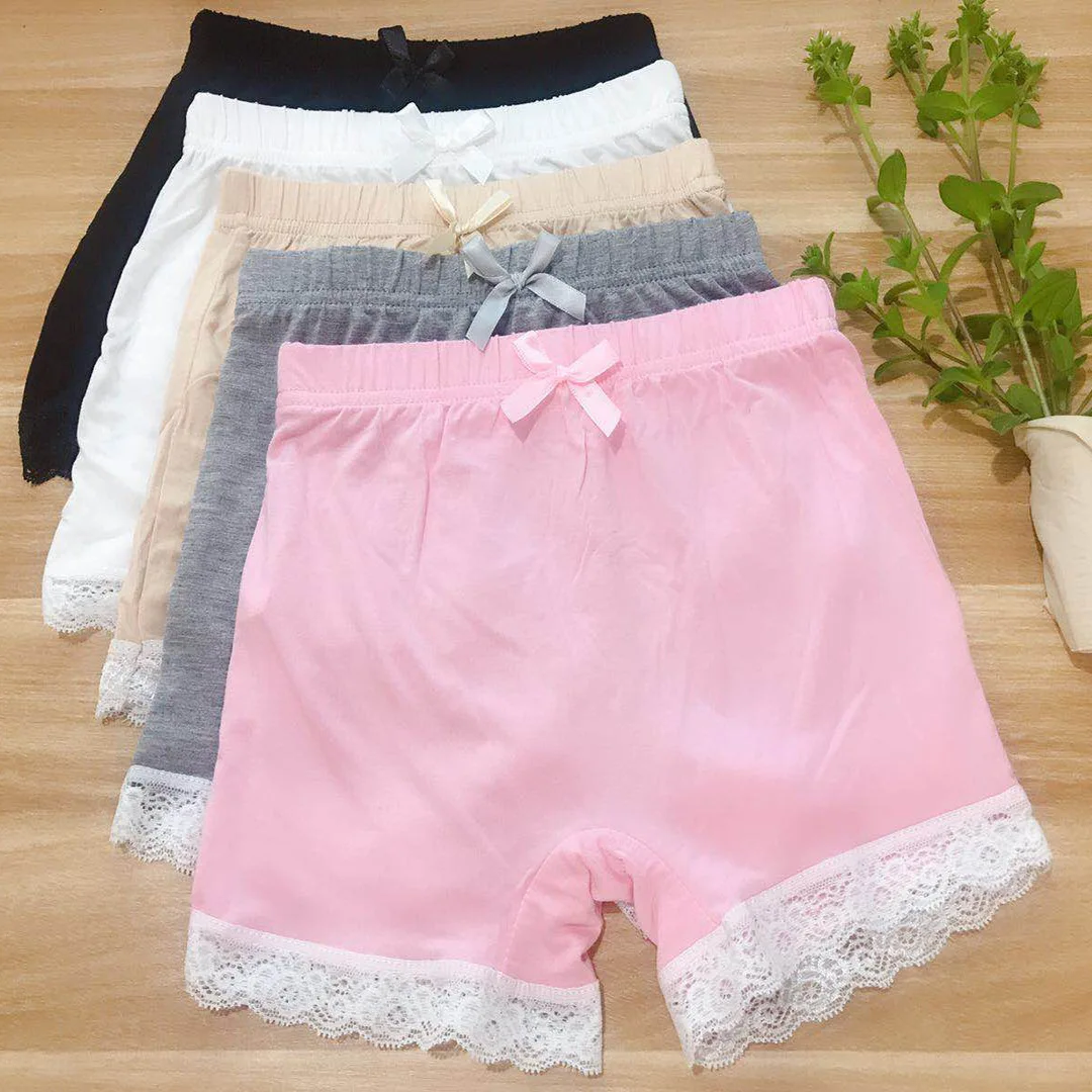 

Summer Girls Safety Panties Top Quality Toddler Kids Soft 2-14 Years Baby Girl Shorts Lace Sweet Pants Stretchy Cotton Underwear