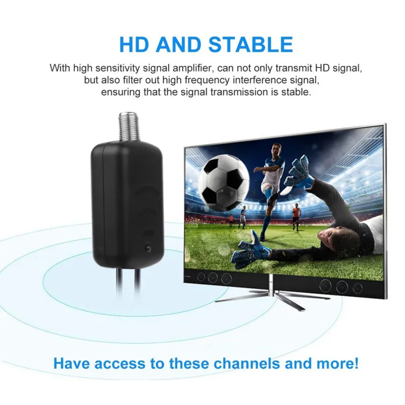 

High Gain Low Noise HDTV Antenna Amplifier Signal Booster For TV HDTV Antenna With USB Power Supply