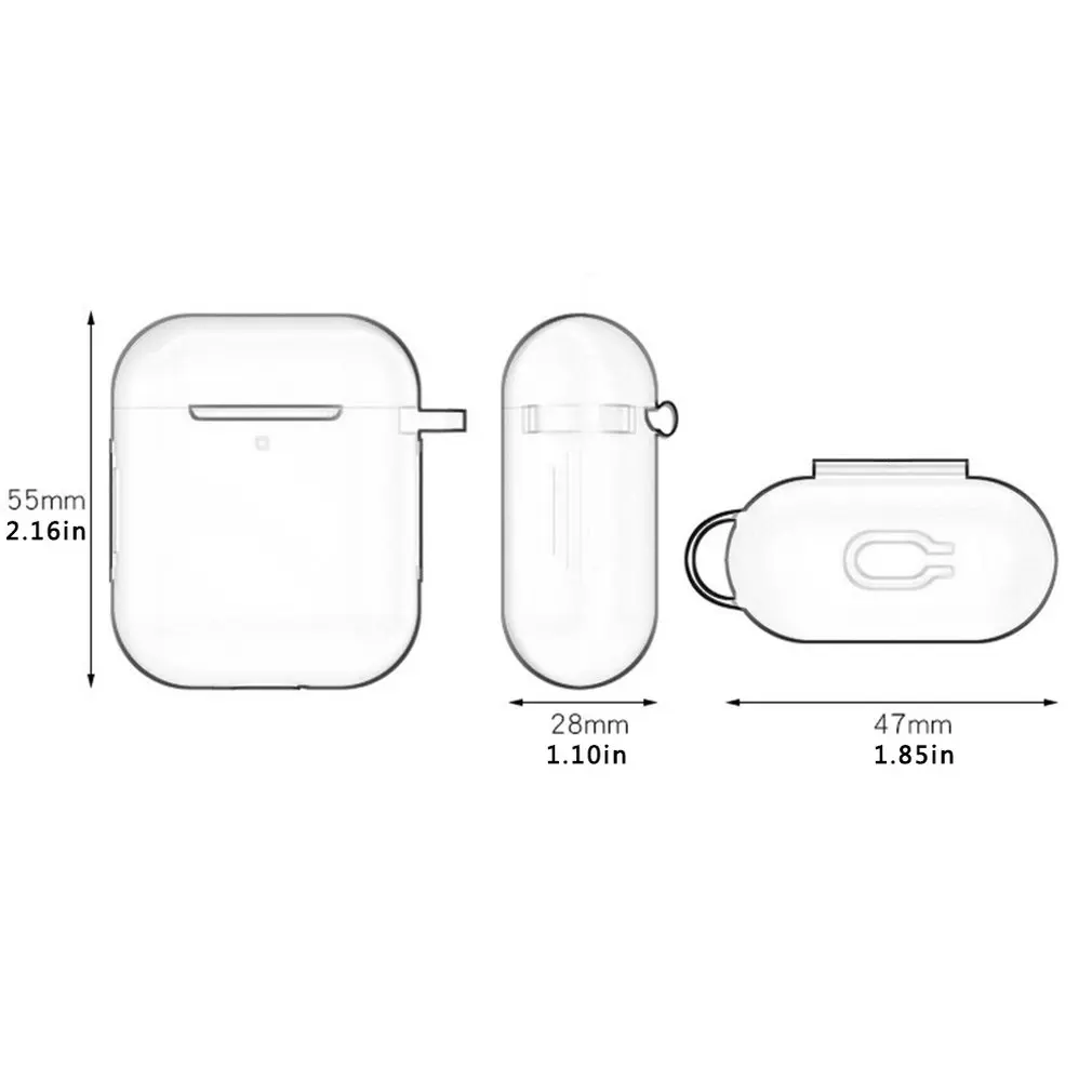 

Headphone Protective Cover For Airpods Universal Headset Case Wireless Earphone Silicone Case With Anti-Lost Button