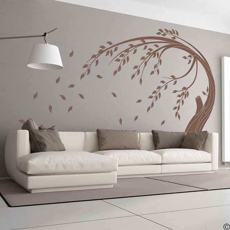 

Мультяшная Наклейка на стену с изображением дерева и листьев для детской комнаты, детской, джунглей, леса, леса, дерева, настенная наклейка, виниловый Декор для спальни