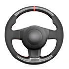 Handsewing черная замша углеродного волокна Чехол рулевого колеса автомобиля для Seat Leon (1P) FR 2007 Leon (1P) Cupra 2007 Ibiza (6L) FR 2006