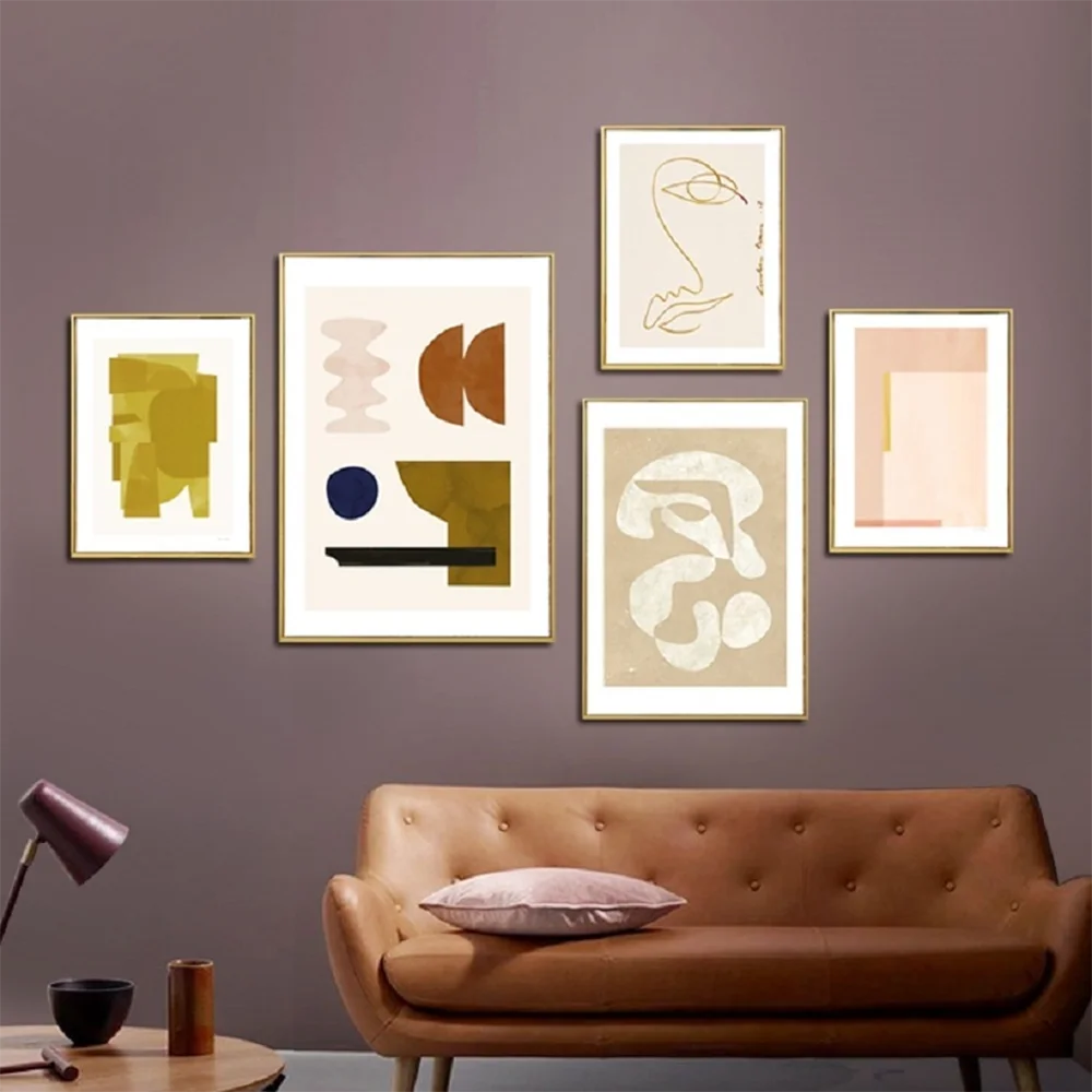 Скандинавская Абстрактная Картина на холсте постер и печать галерея настенные