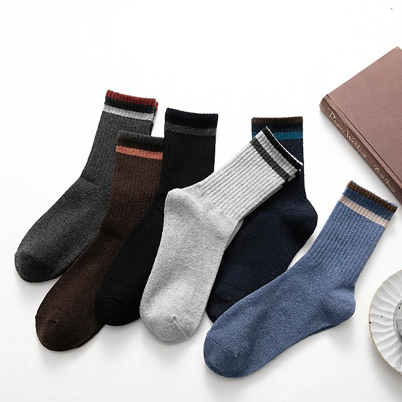 10 пара/лот модные мужские утепленные хлопковые теплые носки бесшовные махровые