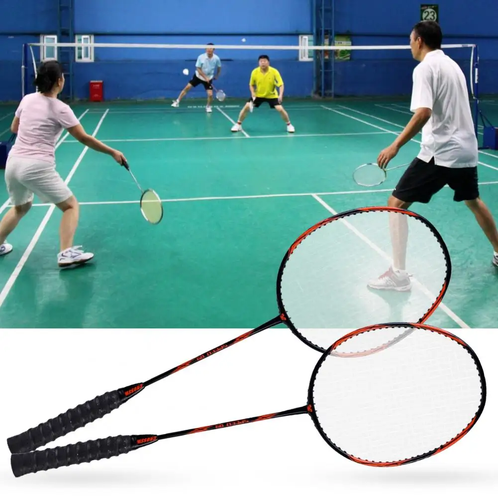 Легкий профессиональный комплект ракеток для бадминтона с противоскользящей