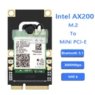 Сетевая карта Mini PCI-E Wi-Fi 6, 2400 Мбитс, Bluetooth 5,0 AX200NGW 1802.11axac 160 МГц, 2,4 ГГц5 ГГц